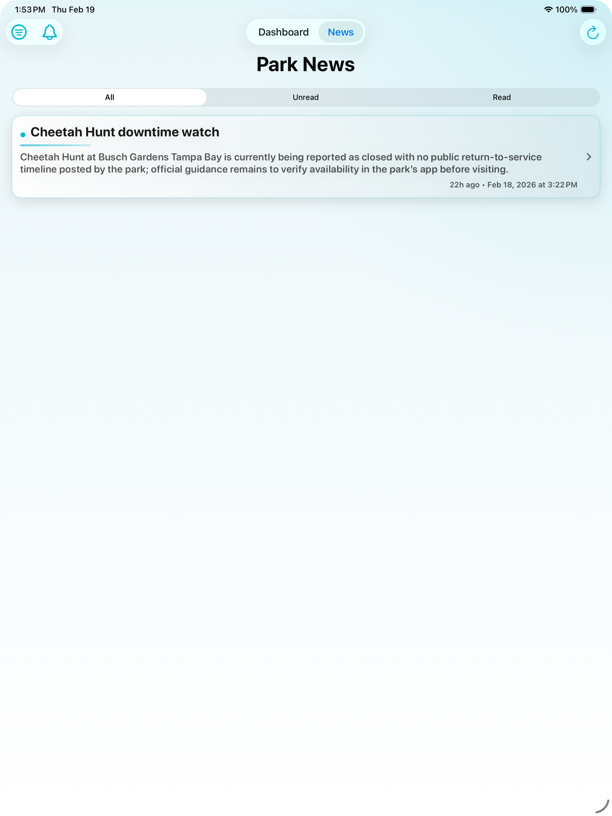 ParkScope attraction detail analytics